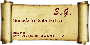 Serbán Gabriella névjegykártya