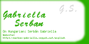 gabriella serban business card