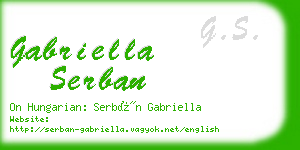 gabriella serban business card